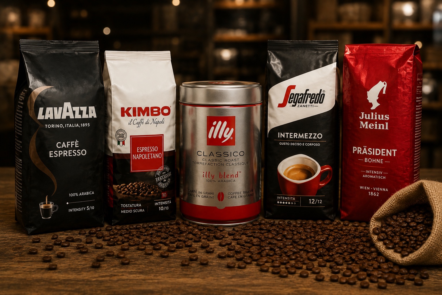 Coffee products representing the coffee category