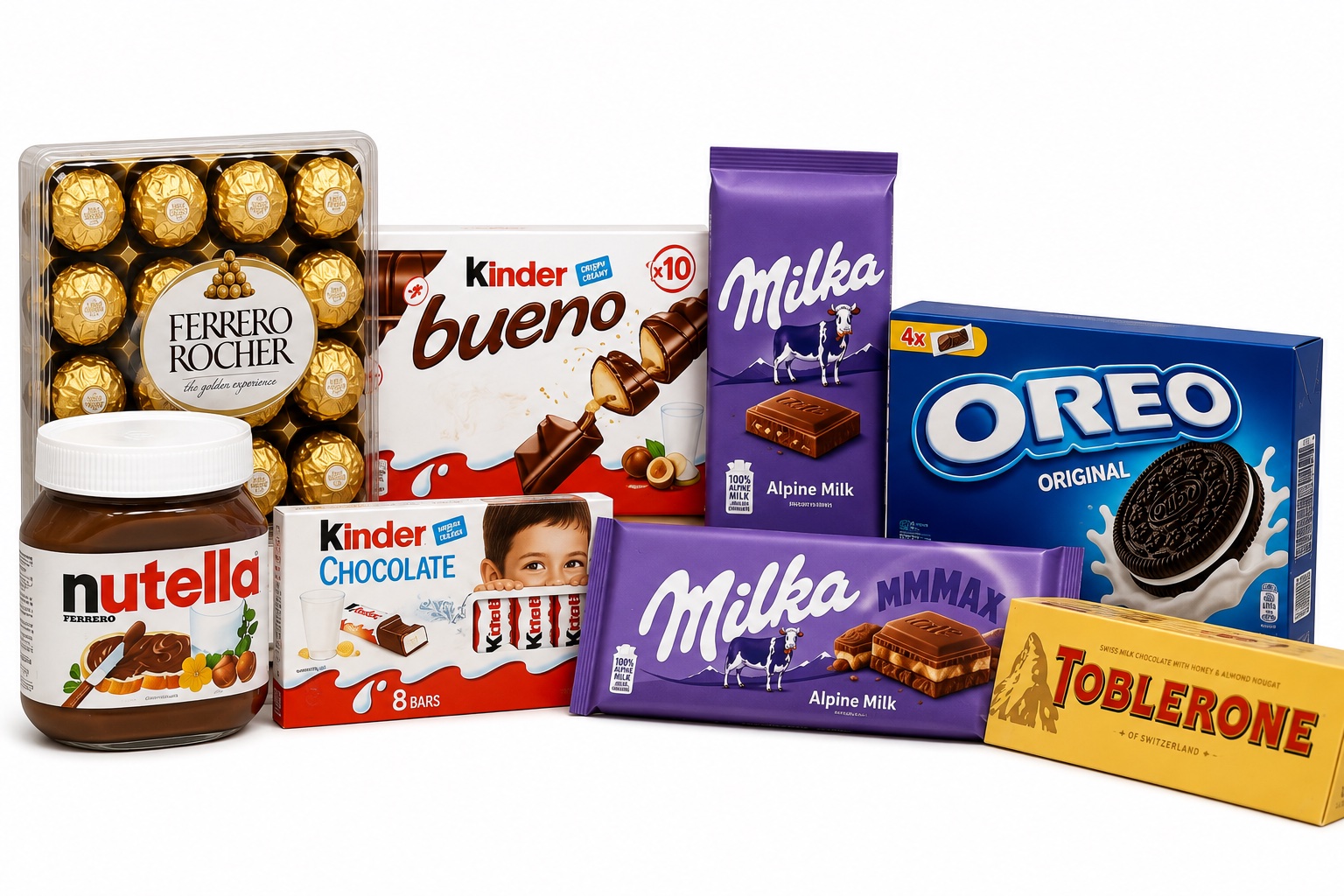 Confectionery products representing the confectionery category